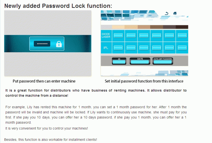introduction de mot de passe