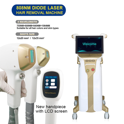 Machine commerciale 755 d'épilation de laser de la diode 20hz 808 940 1064nm